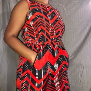 Horizontal zig zag dress